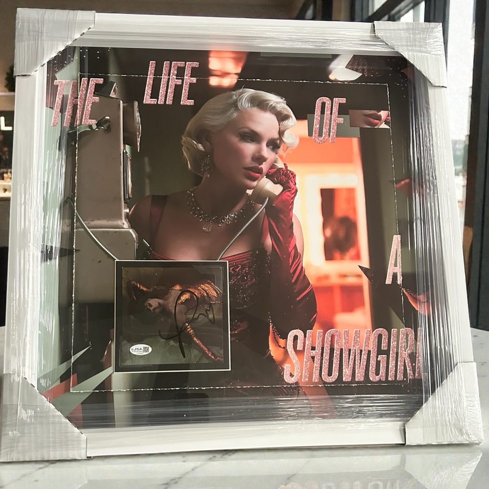 Signed Taylor Swift Framed Life Of A Showgirl Artwork JSA CERTIFIED